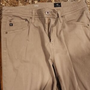 AG Adriano Goldschmied Men's Slim Straight Jeans in Tan